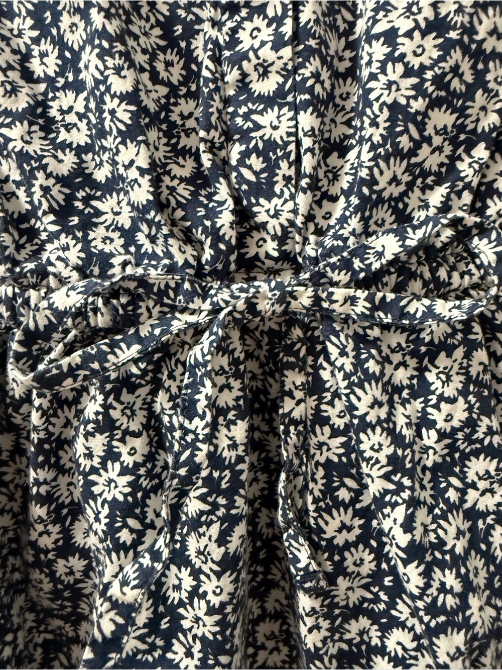 Jcrew Navy Blue Floral Button-Front Dress - Picture 4 of 4